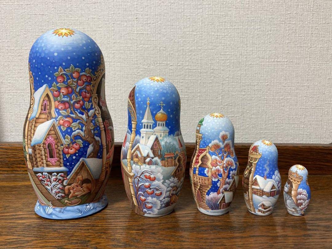 ロシア雑貨☆Icon マトリョーシカ(5P)クリスマスプレゼント Amazon | ロシア雑貨Icon マトリョーシカ(5P)クリスマス